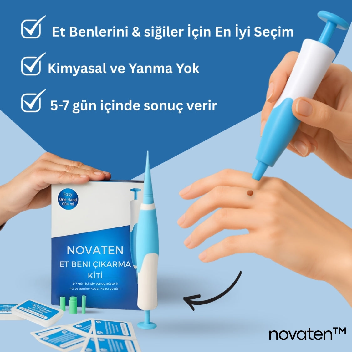 Novaten™ Et Beni ve Siğil Giderici Kit